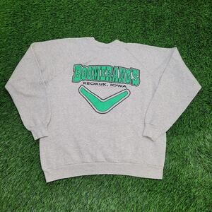 Vintage 90s Boomerangs Sweatshirt Womens Large 21x22 Gray